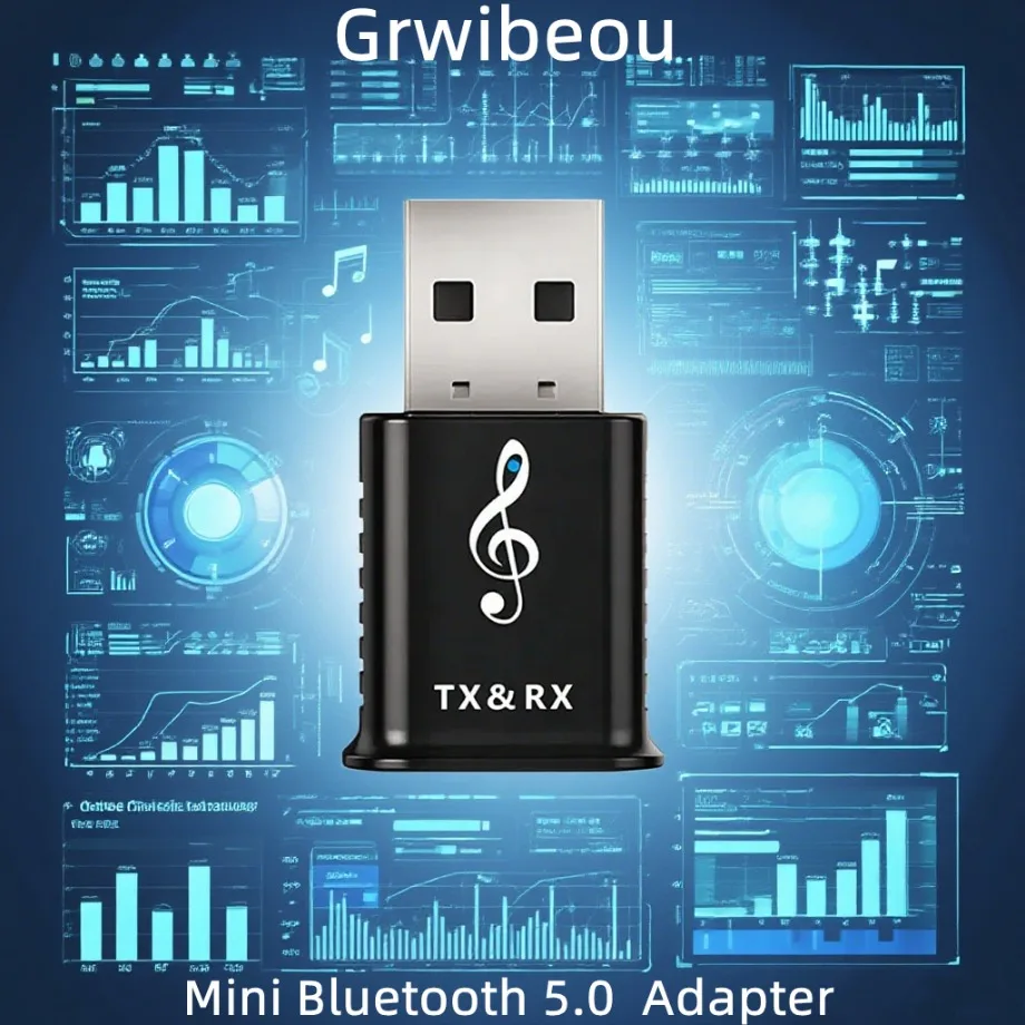 NEW 2 in 1 Mini Bluetooth 5.0 Transmitter Receiver Mini 3.5mm AUX Stereo Wireless Bluetooth Adapter For Wireless Earphone TV MP3