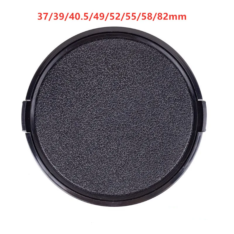 1 PC Black 37/39/40.5/49/52/55/58/82mm Snap on Front Lens Cap for Nikon Canon Pentax Sony SLR DSLR Camera DC