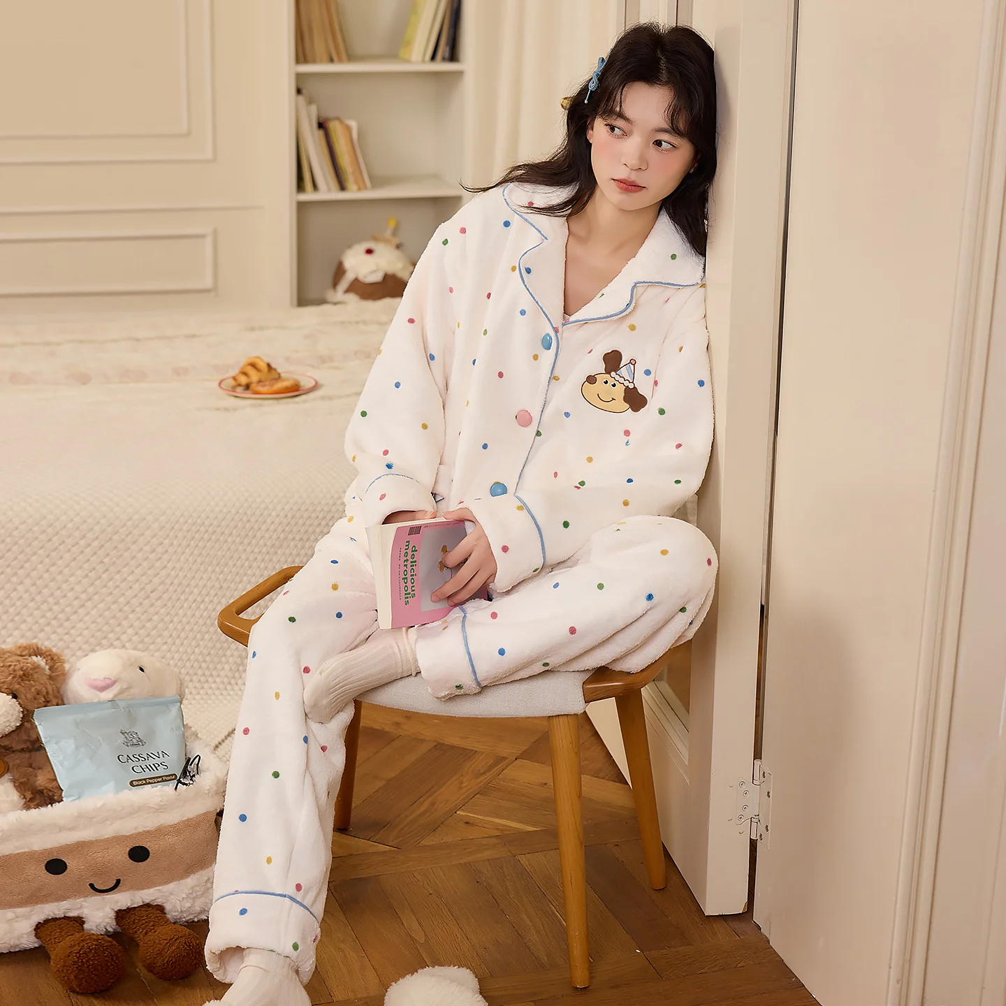 

Pajama Sets Y2K Women Wool Plaid Heritage Drawstring Waist Calf Length Thermal Sleepwear Mountain Cabin Fall Thicker Vintage Ins