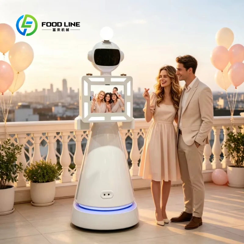 Customized Robotic Photo Booth Mobility Wedding Party Celebration Remote Auto Editing Print Gear Photography Robot