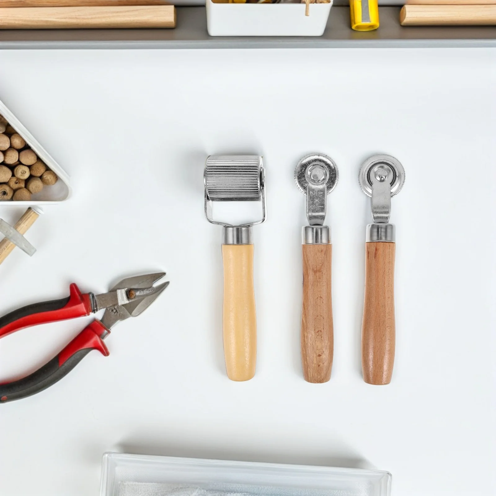 

3pcs Tire Patch Roller 4Mm 12Mm 40Mm: Metal Handle Car Repair Tool For Sound Deadening Mat Installation, Noise Reduction Roller