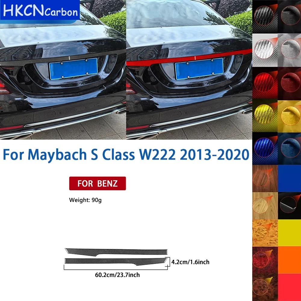 

For Maybach S Class W222 2013-2020 Real Soft Carbon Fiber Sticker Car Tail Trim Strips Car Decoration Accessories