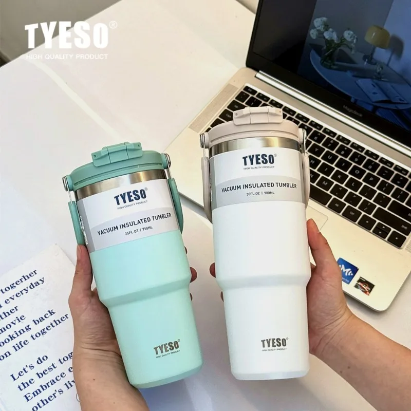 Tyeso Stainless Steel Coffee Cup Cold And Hot Double-layer Insulated Cup Tumbler Thermo Water Bottle Car Travel Mug Vacuum Cup