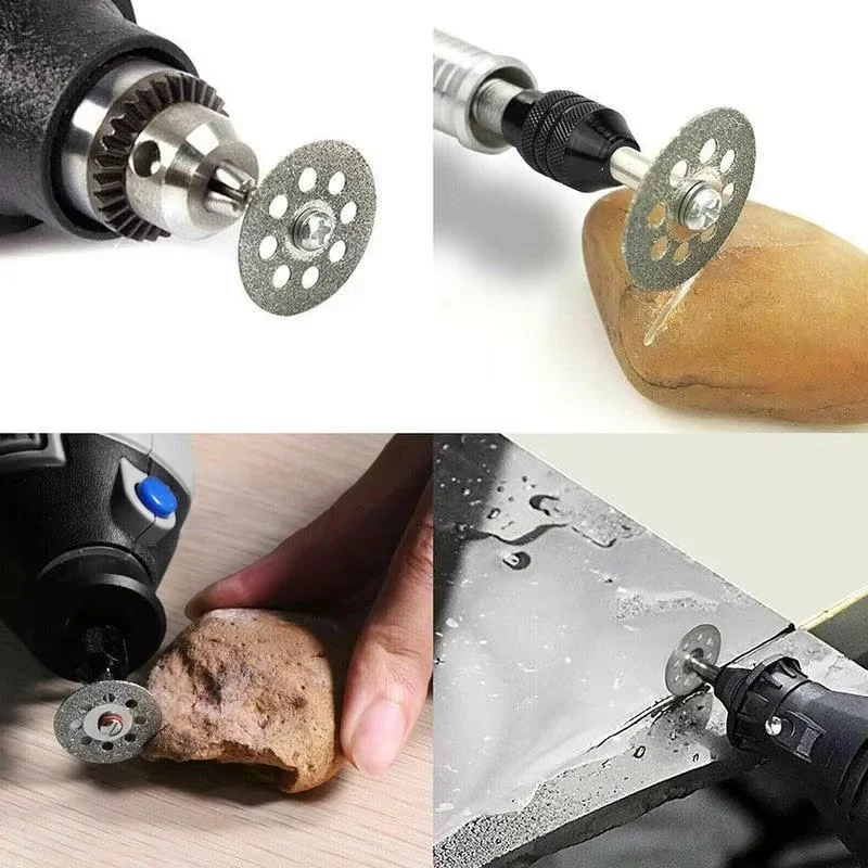 10 PZ 20mm Ruote da taglio diamantate Dischi da taglio Utensili rotanti Dischi abrasivi per pietra Vetro Piastrelle ceramiche Metallo Utensile da taglio per legno