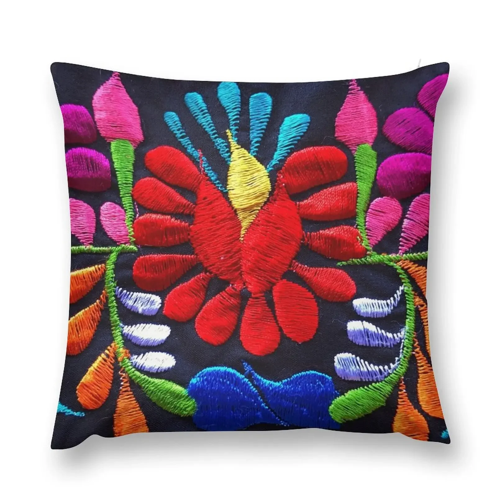 Fiesta Flowers Throw Pillow Elastic Cover For Sofa Christmas Pillows pillow