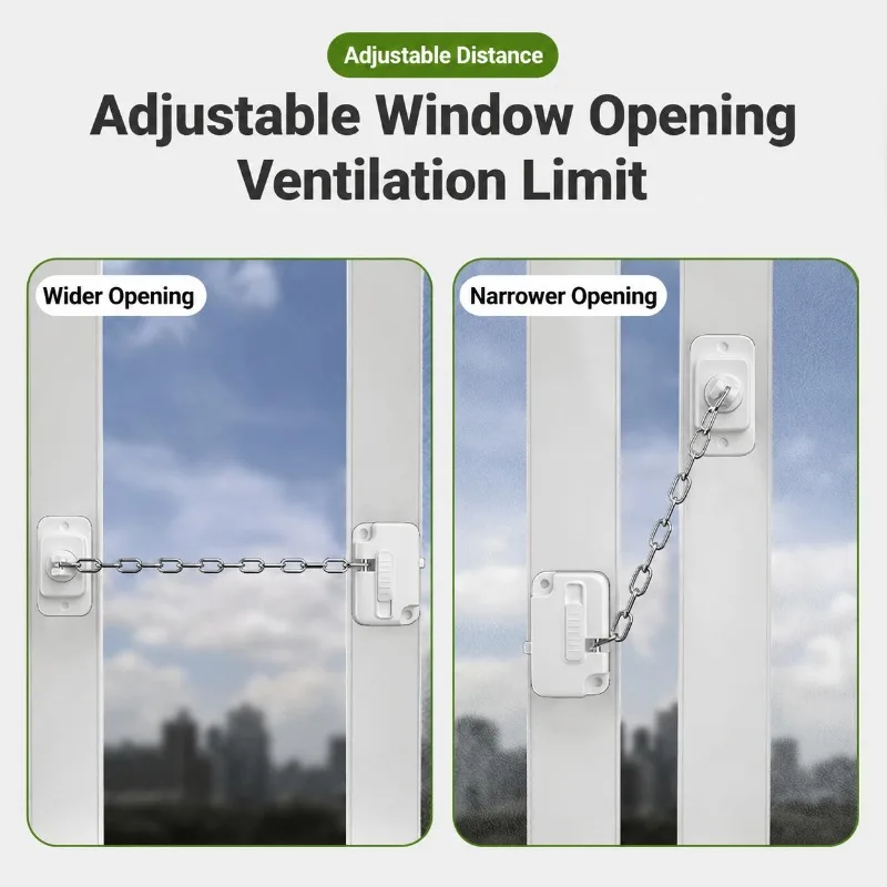 Multi‑Purpose Infant Window Stopper Latch Anti‑Fall Restrictor Secures Sliding Sash Door Sturdy Toddler‑Proof Guard Reliable