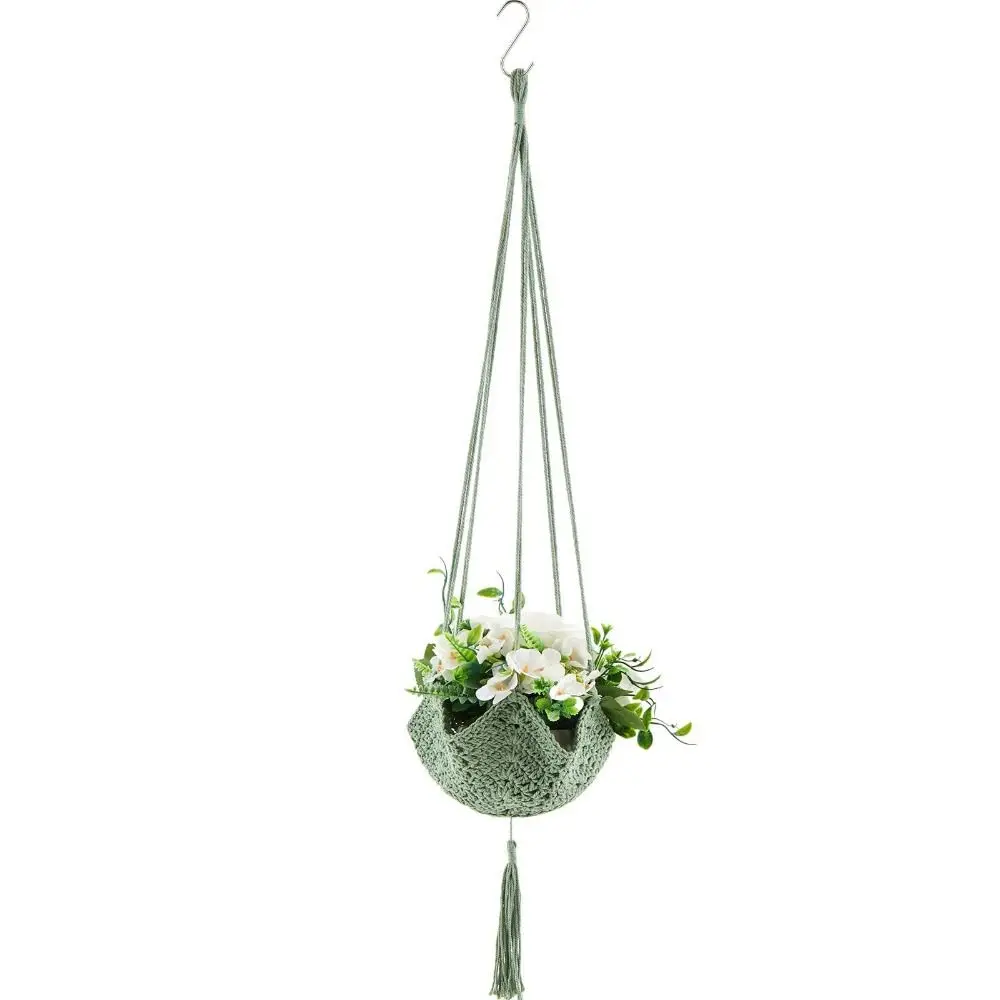 Net Scoop Handmade Macrame Plant Hanger Bohemian Creative Plant Hanger Long Sturdy Flower Pot Home Decor