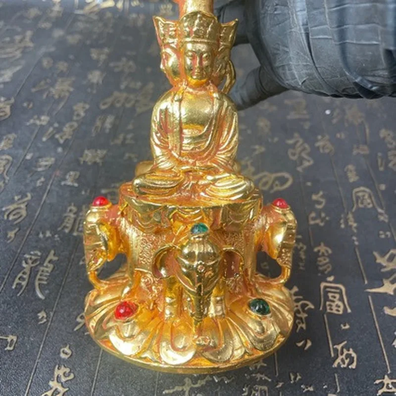 Gilt Bronze Buddha Pagoda Home Decorative Craft Ornament