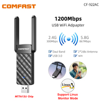 1200Mbps Adaptador Wifi Usb Adapter 5Ghz Ethernet Lan Network Cards MT7612U Wireless Para Pc De Rede Tarjeta Cle Receiver Linux