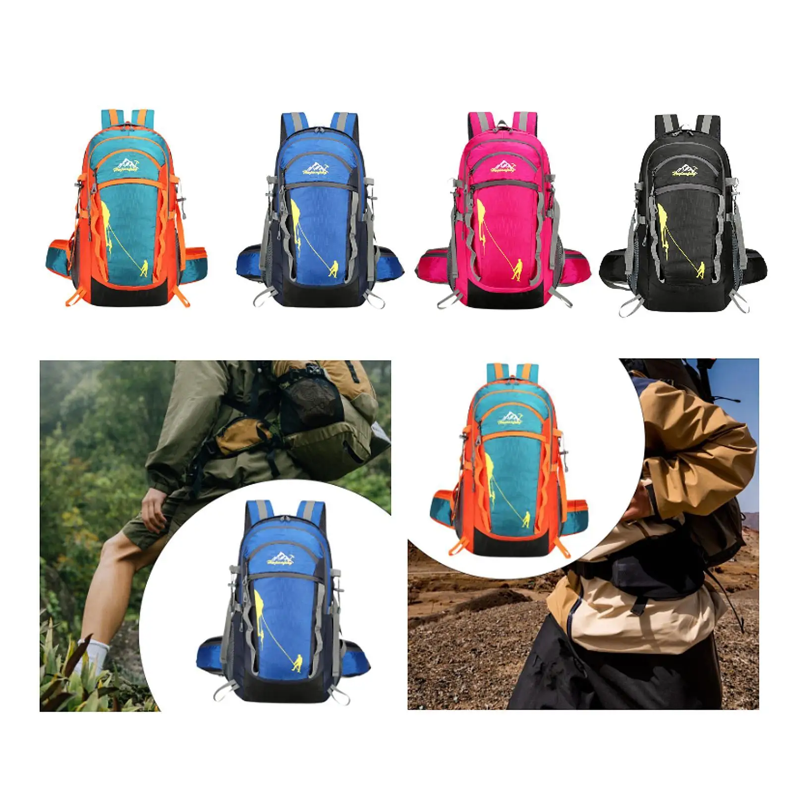 Wanderrucksack, Tagesrucksack, dekorativ, wasserdicht, modische Tragetasche, Nylon, Sport