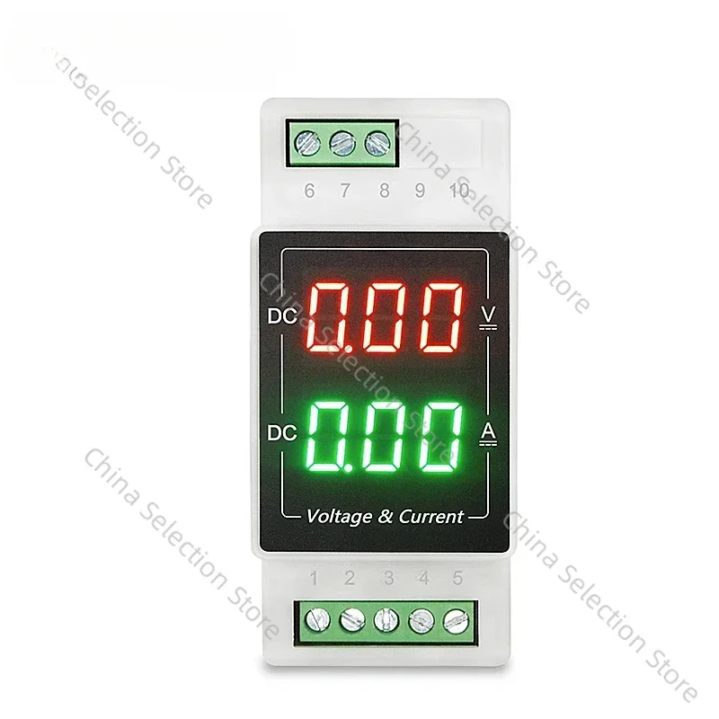 

Тип DIN-рейки, цифровой дисплей постоянного тока, 100 В, вольтметр, 20 А, амперметр, 50 А, цифровой встроенный измеритель 1000 В