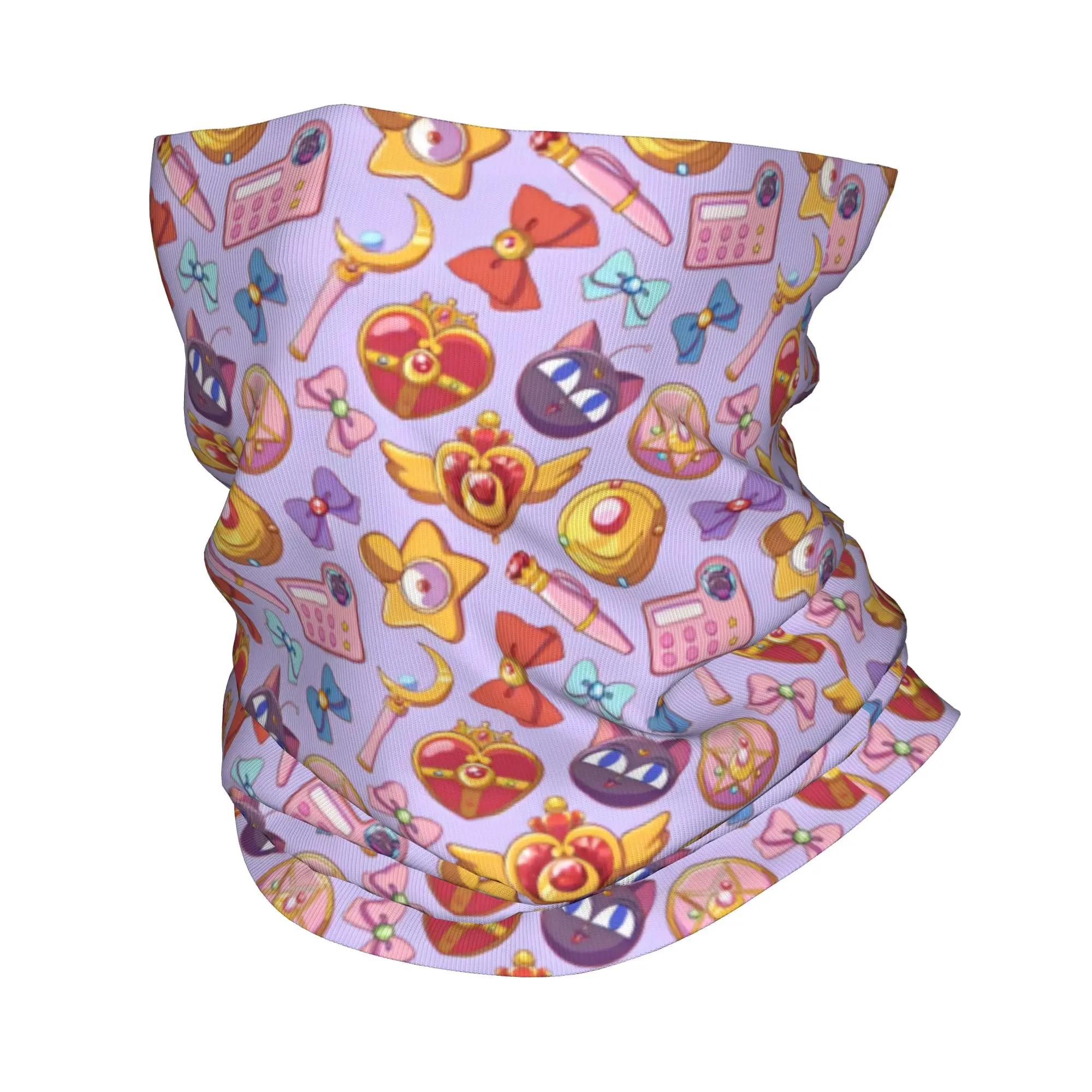Custom S-Sailors M-Moons Comic Bandana Neck Warmer Men Women Winter Ski Hiking Scarf Gaiter Anime  Face Cover