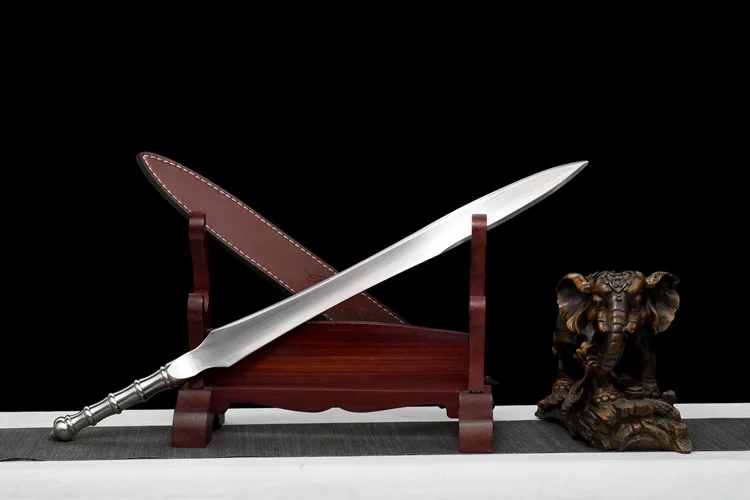 All-handmade one-piece sword full handle medieval dwarf short sword katana full tang Templar Knight Ninja Samurai sword Battle p