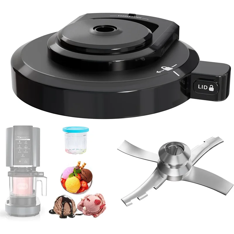 닌자 NC301 NC300 NC299AMZ CN301CO 아이스크림 메이커 블렌더 교체 부품 용 패들 및 컨테이너가있는 외부 그릇 뚜껑