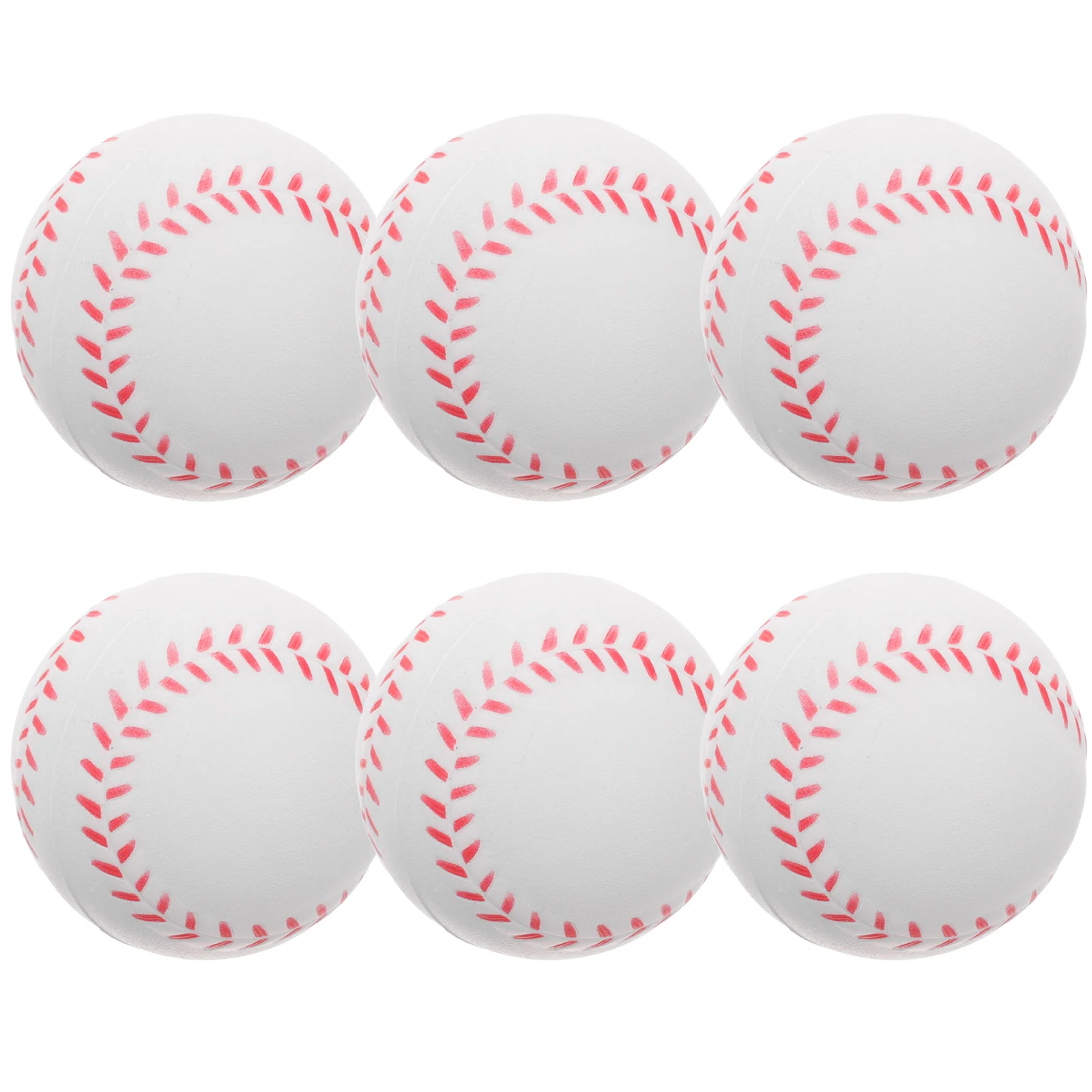 6 Pcs Softball Sponge Training Baseball Outdoor Sports Pu Practice Baseballs Child