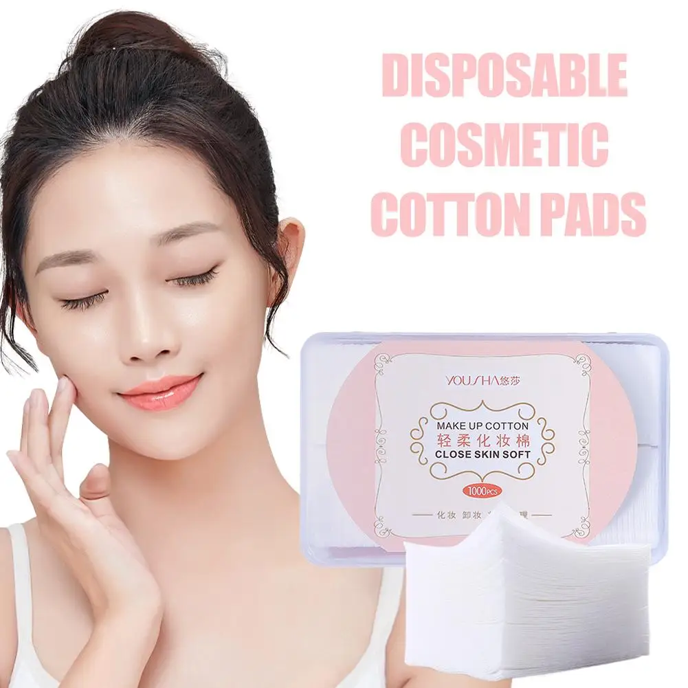 Hohe Qualität 1000 Teile/satz Einweg Make-Up Baumwolle Tücher Entferner Gesichts Wischen Pad Reinigung Weiche Kosmetische Papier Pads V0V5