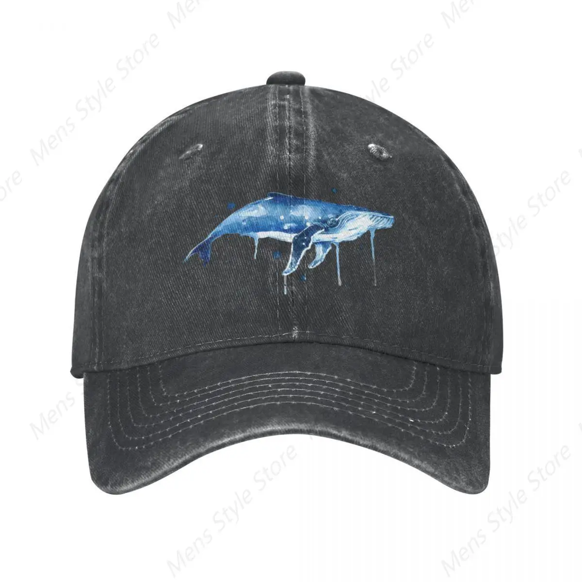 Humpback Whale Cowboy Hat Rave Snapback Cap Caps For Women Men'S