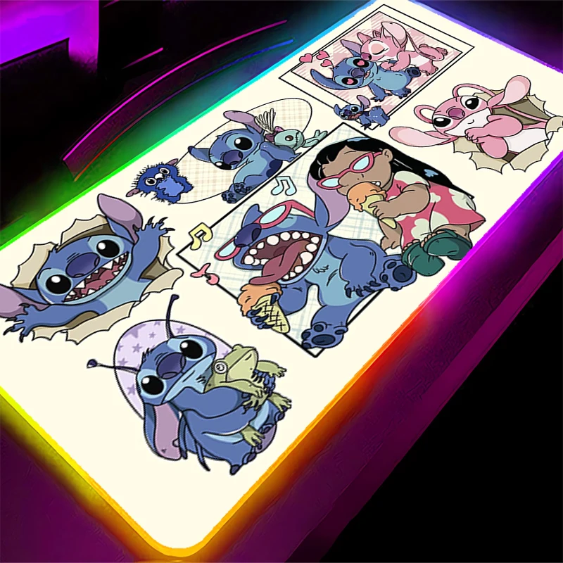 

Коврик для мыши RGB Snoopy Gamer, ПК, компьютер, большой коврик для киберспорта, подсветка, настольный коврик, клавиатура, игровые аксессуары, светодиодный коврик для мыши