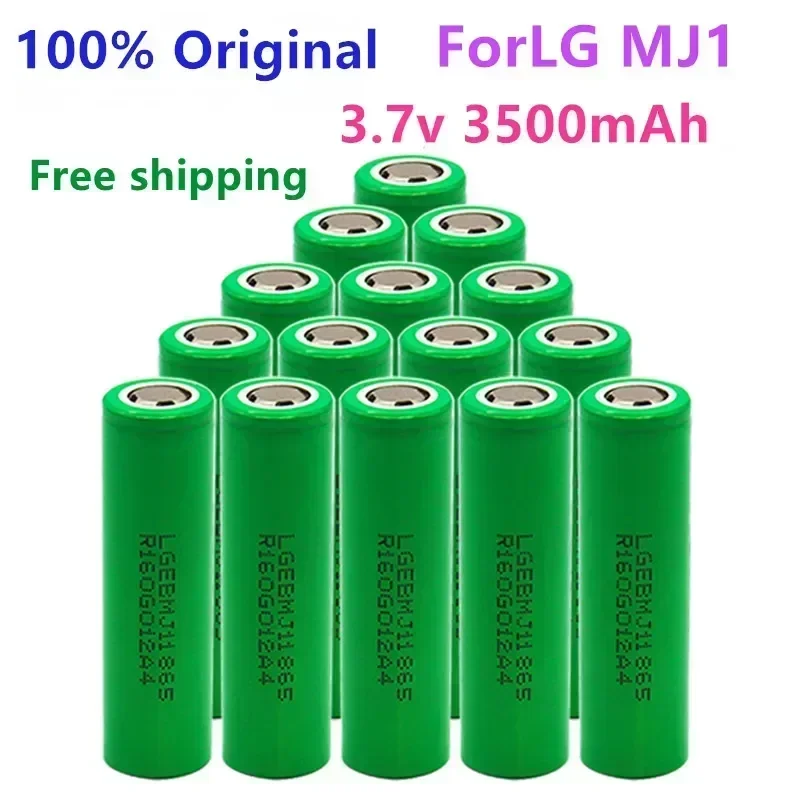 2024 VTET 100% Original  3.7V 3.5Ah 18650 Lithium Rechargeable Battery 3500mAh High-quality For Flashlight Batteries For LG MJ1