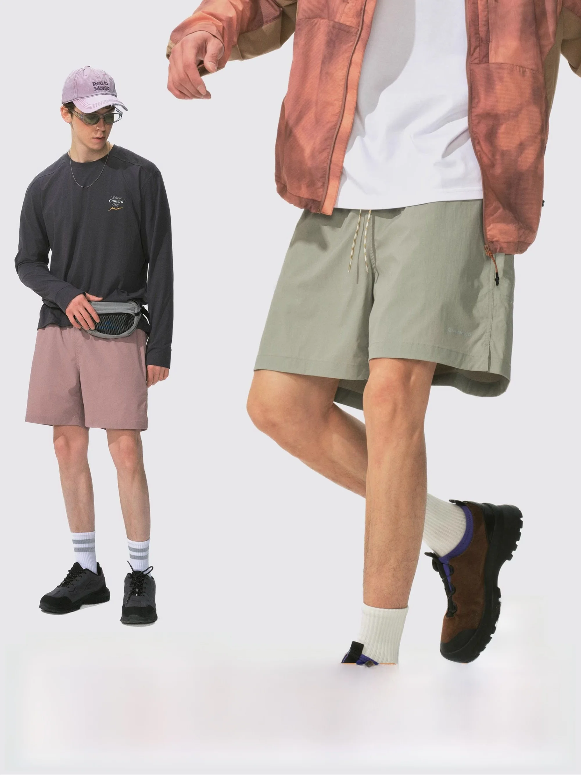 

Monterest Men's Outdoor Reflective Print Color orts Five-ket Dstring Beach Pants Youthful Spring Summer orts