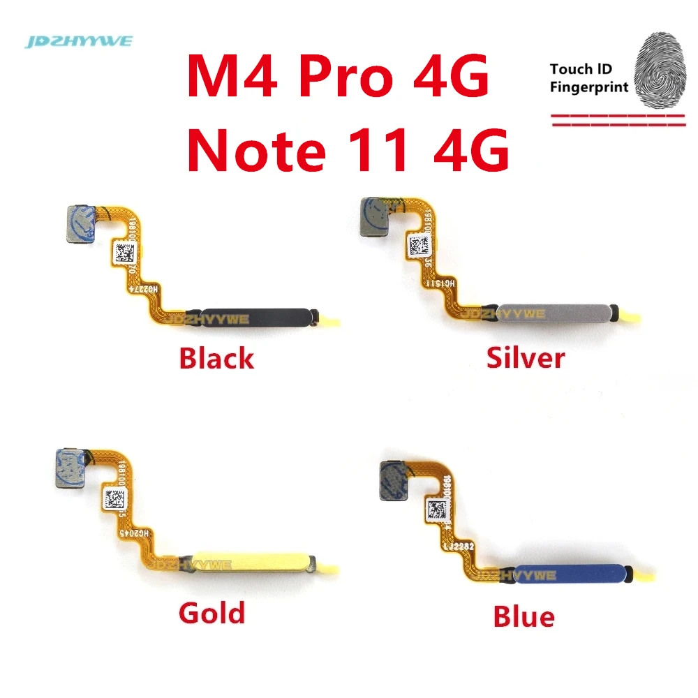 For Xiaomi Mi Poco M4 Pro 4G Redmi Note 11 4G Fingerprint Sensor Home Return Key Menu Button Flex Ribbon Cable