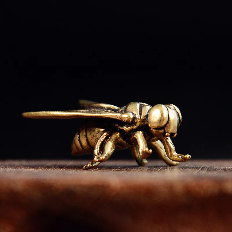 مصغرة النحاس يطير الحشرات زخرفة تمثال مصغر خمر الحرفية الديكور الحشرات المعدنية يطير تمثال ديكور المنزل مكتب سطح المكتب