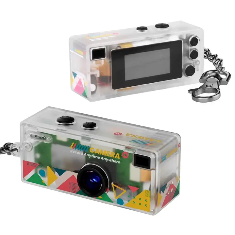 

Transparent Mini Thumb Camera Backpack Pendant - HD Screen, Photo Capture & Phone Upload, Portable for Students