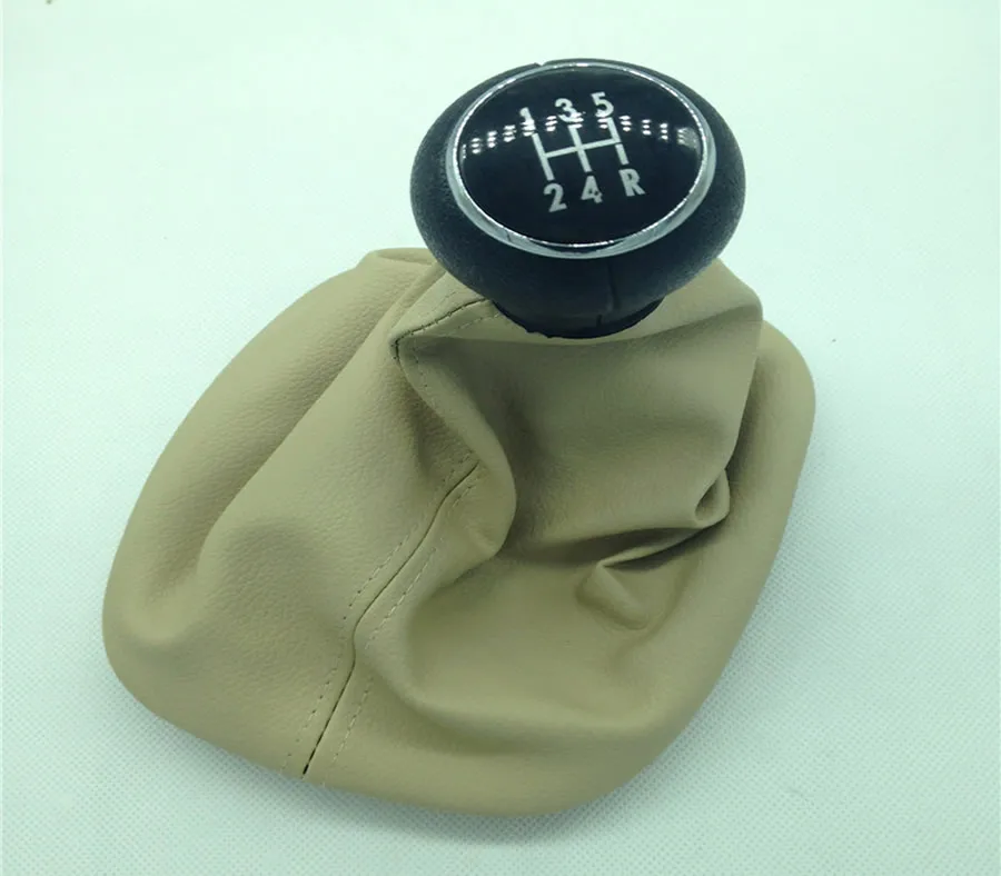 For Volkswagen VW Passat B5 Leather Gear Lever Shifter Trim Dust Cover Anti-dust Cover 5-Speed Gear Shift Knob