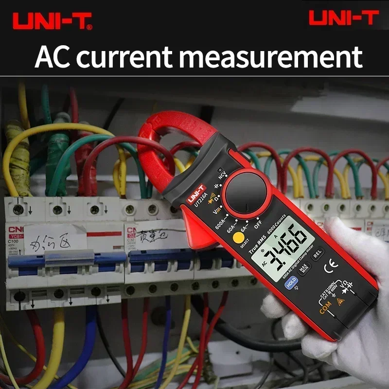 UNI-T UT216C 600A True RMS Digital Clamp Meter AC DC Current Auto Range Multimeter NCV Non-Contact Voltage Testing UT216A UT216