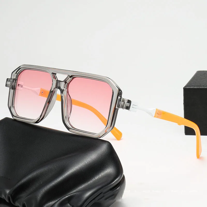 

New in 2025 Vintage Square Sunglasses Women For Men Luxury Brand Designer Popular Punk Outdoor Travel Double Bridge Sun Glasses