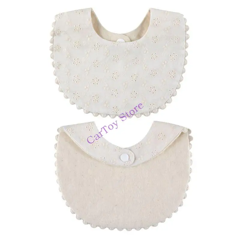 

634F Baby Bib Saliva Towel 360°Rotate Absorption Bandana Bibs Burp Cloths Soft and Absorbent Cotton 4 Styles