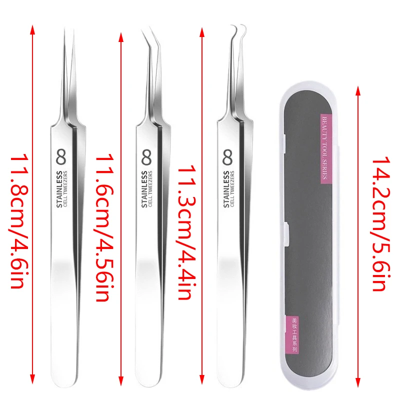 Aghi per l'acne di precisione Set di strumenti per la rimozione dei punti neri Set di strumenti per la rimozione dell'acne dell'acne Aghi per l'acne Clip per la pulizia profonda Strumenti per la cura della pelle del viso