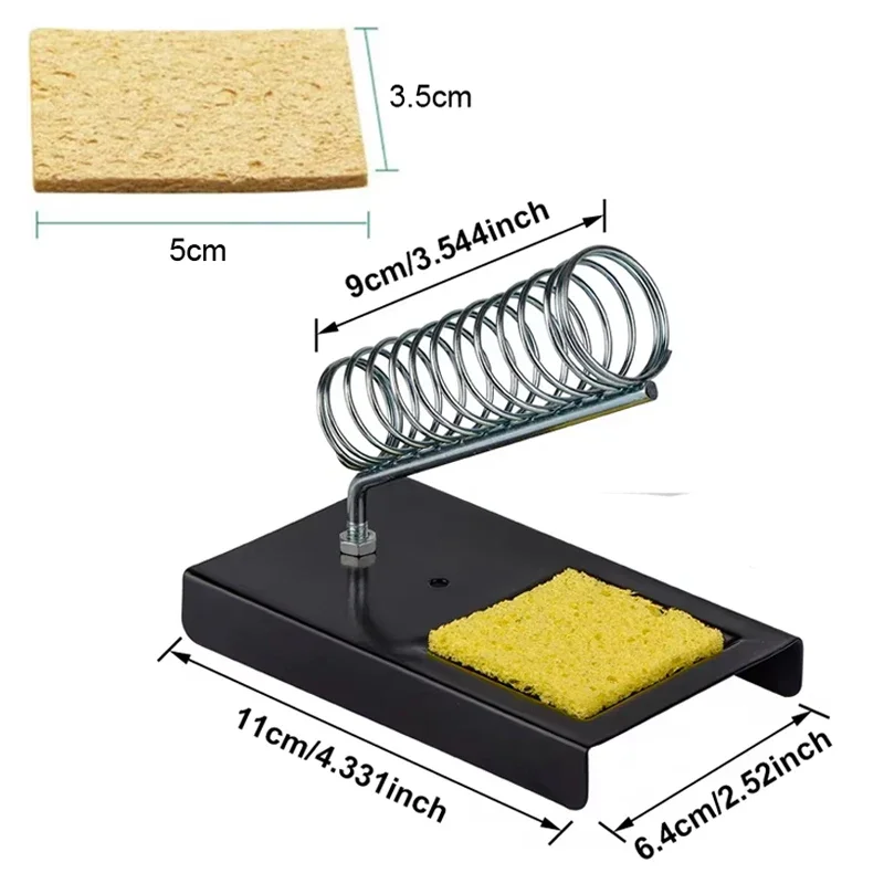 Electric Soldering Iron Stand with Sponge Cleaning Pads Universal High-Temperature Resistant Soldering Holder view 3