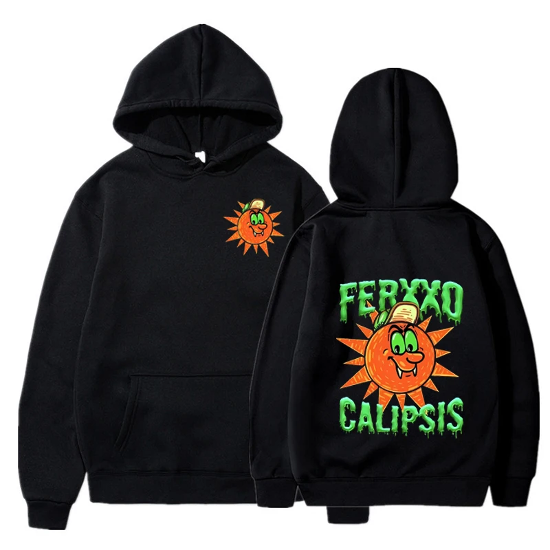 Rapper Feid Ferxxocalipsis World Tour 2024 Tee Shirt Men\'s Women Harajuku Hip Hop Style Hoodie Cotton Fashion Hooded Top