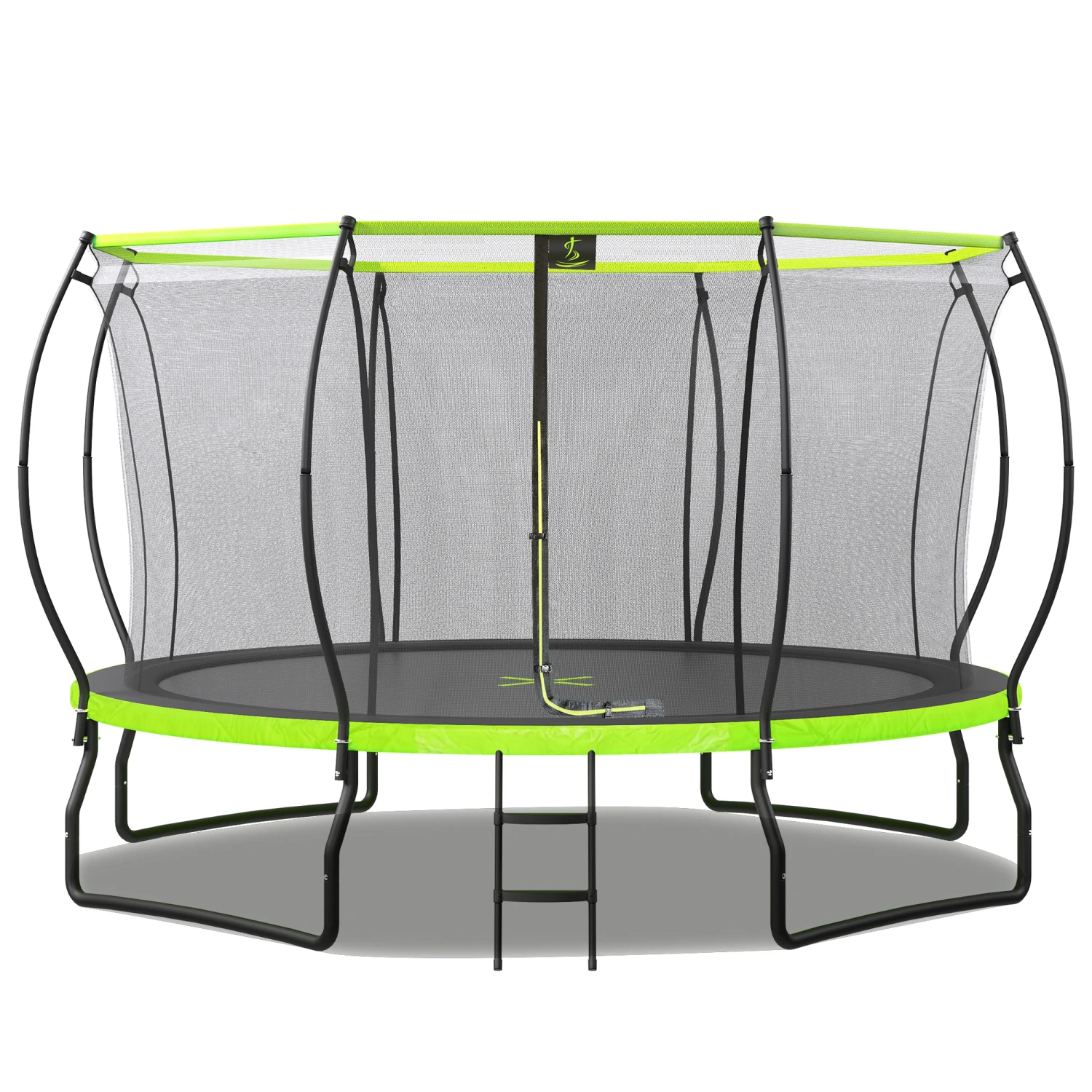 14FT Trampoline for Kids with Safety Enclosure, Ladder, 8 Wind Stakes - Outdoor Playset for Balanced Physical Training