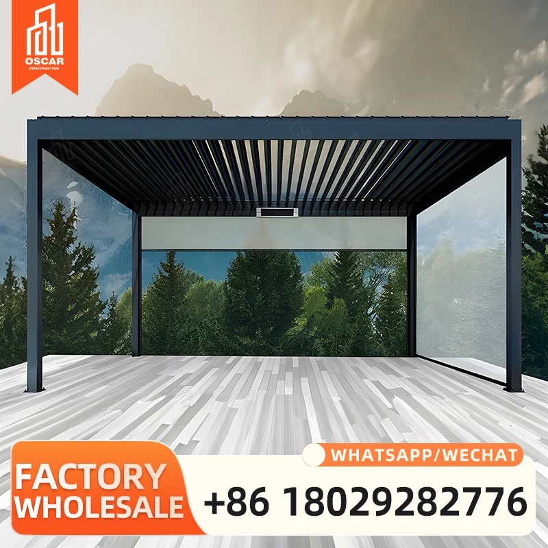 Customized Aluminum Alloy Pergola for Outdoor Gardens in USA It features a unique design with excellent durability suitable for