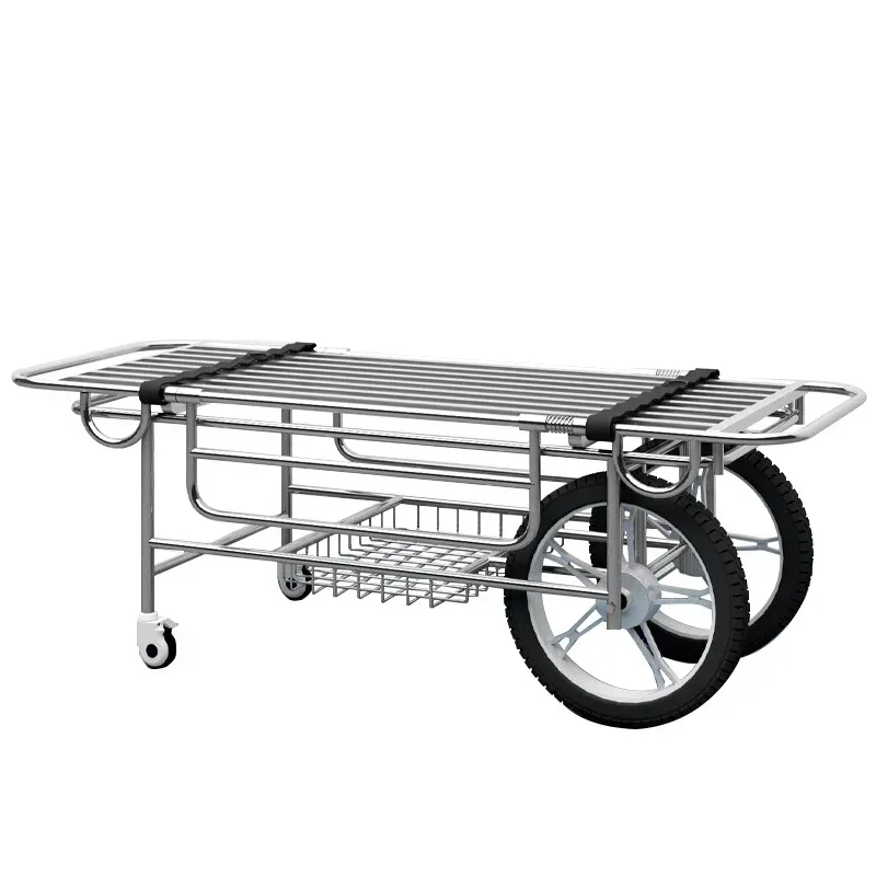 

Steel Stretcher Trolley Rescue Carriage Thickened Surgery Patient Emergency Ambulance Rescue the Stretcher Bed Transfer