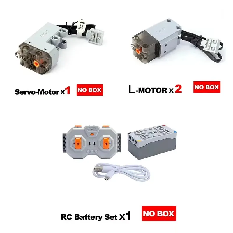 Hoge Snelheid Servo L M Motor En Led Licht Compatibel Met Lego Auto 88004 88003 88013 Cada Technische Power Functies S059-001