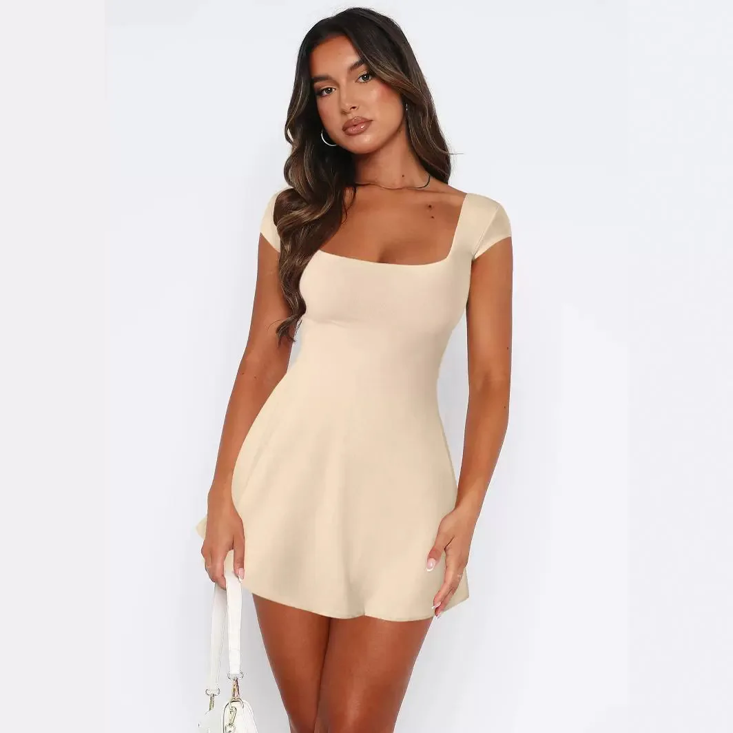 Y2K แฟชั่น Slim สั้น Halter Strap Up Spice Girl Step เซ็กซี่ชุด vintage vestidos de tricô femenino ชุดชายหาด