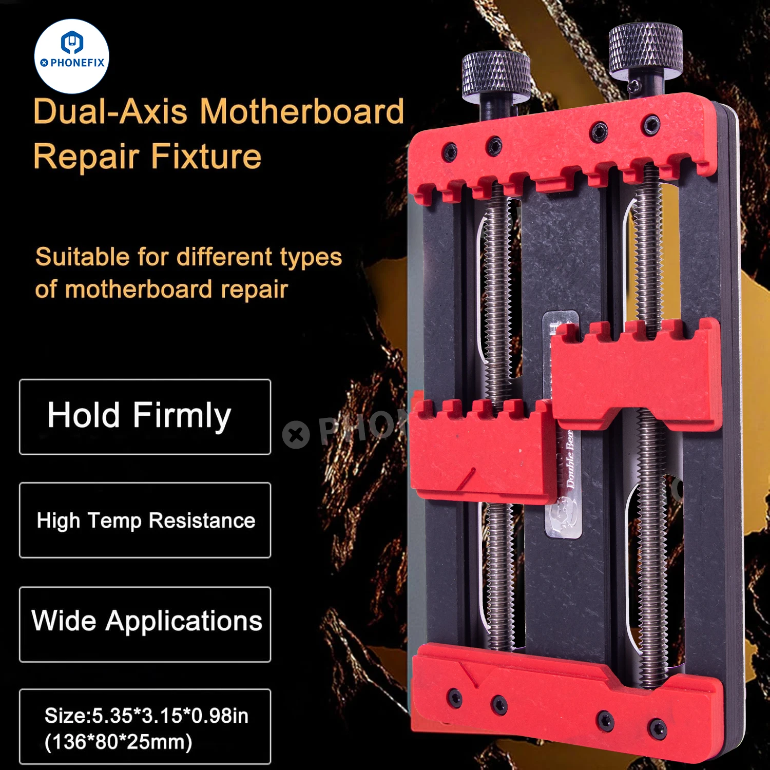 Imagem -03 - Mecânico Mr6air Universal Dual Axis Pcb Suporte Dispositivo Elétrico Ferramenta de Fixação da Placa-mãe do Telefone para Iphone Samsung ic Chip Solda Reparação