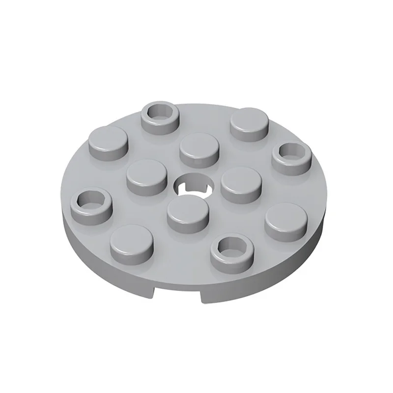 10pcs Compatible MOC Brick Parts 60474 Plate Round 4 x 4 with Pin Hole Building Block Particle DIY Kid Puzzle Brain Toy Gift