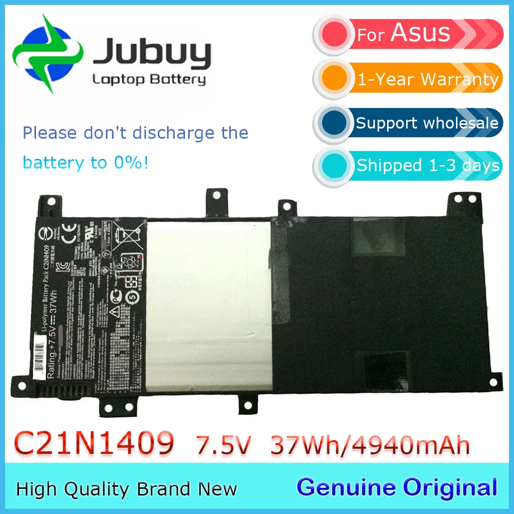 C21N1409 7.6V 37Wh Original Laptop Battery for Asus Notebook VM490 VM490L V455L V455LB X455LB