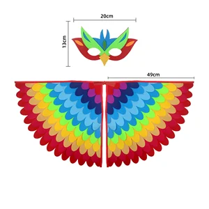 Trẻ em Owl Winges Trang phục Động vật Peacock Feel Cover với mặt nạ cho trẻ em bé gái biểu diễn Bữa tiệc Halloween Bữa tiệc Halloween 10 Cánh Carnival bán hàng chính - 5