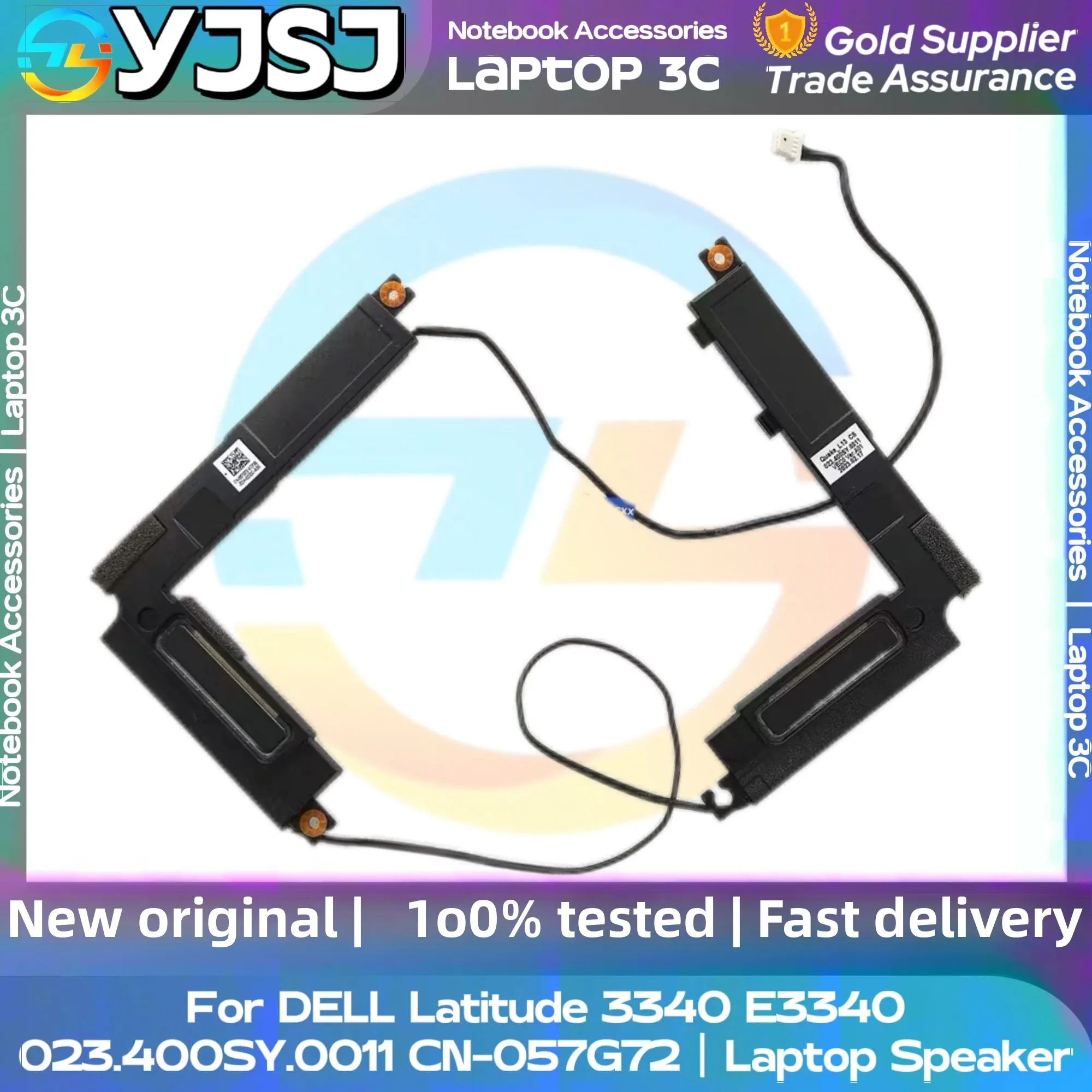 

New Original Laptop Notebook Audio Speaker For DELL Latitude 3340 E3340 built-in left and right speaker 023.400SY.0011 CN-057G72