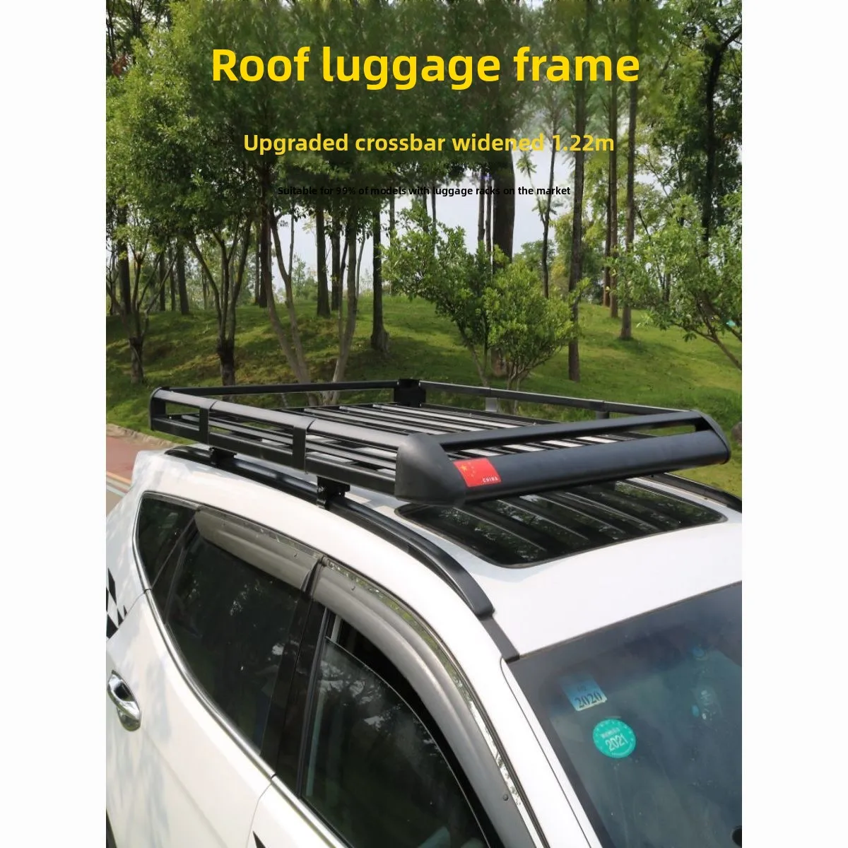 Porte-bagages de voiture, cadre de toit, panier universel modifié tout-terrain, Double couche en alliage d'aluminium, barre horizontale intégrée