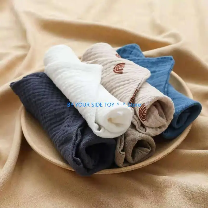 

5 шт. детские хлопковые квадратные полотенца для мытья рук, салфетки для лица, мочалка для лица, носовой платок, муслиновая для