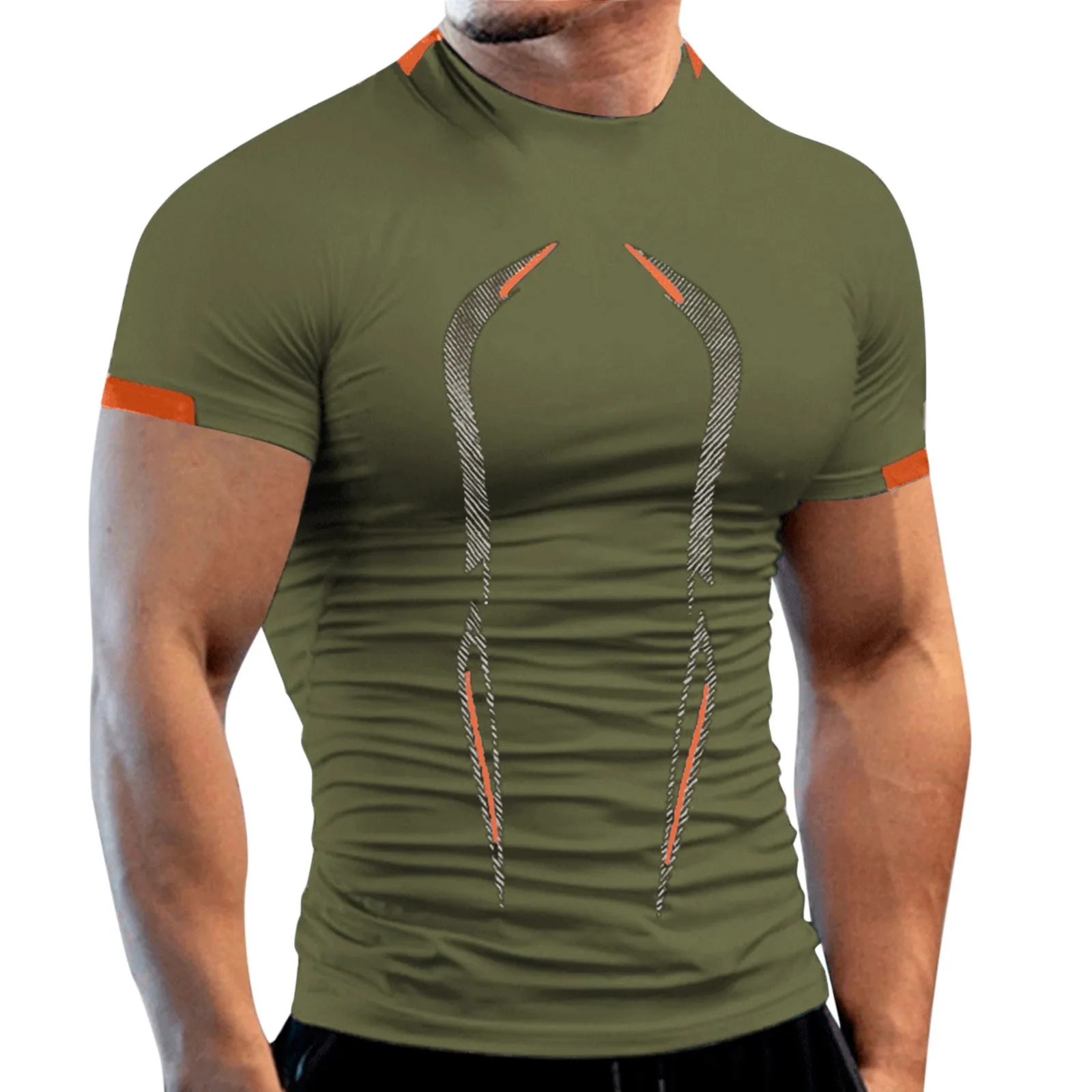 Summer Gym Sport T Shirt Men Quick Drying Running Shirt Men Workout Training Tees Fitness Tops Jogger T-shirt