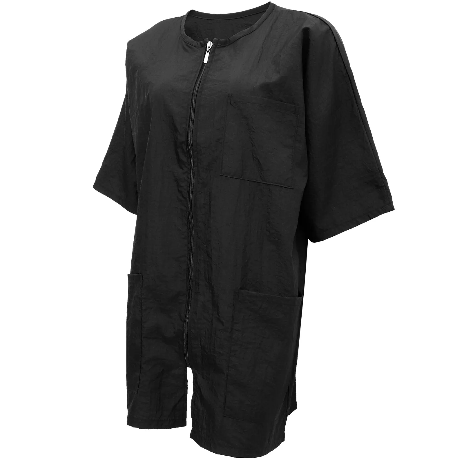 Kappersschort met korte mouwen, werkuniform, waterdichte saloncape voor stylist, kapper, duurzaam, sneldrogend, grote zak, haarverzorging