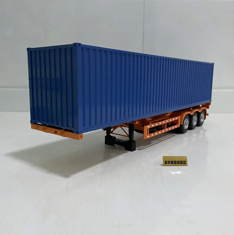

1/24 New Arrival Special Price Die-cast Metal Container Skeleton Trailer Transport Model Furniture Display Collection Toys