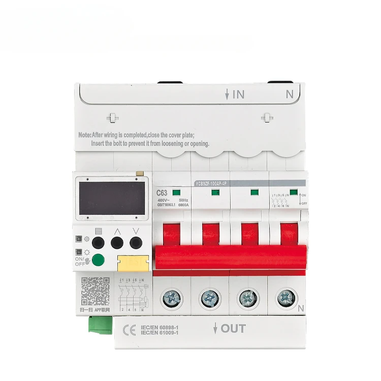 6KA 16A 32A 63A 100A Din Rail Wifi Smart MCB 50/60HZ 1p 2p 3p 4p Intelligent Smart Miniature Circuit Breaker